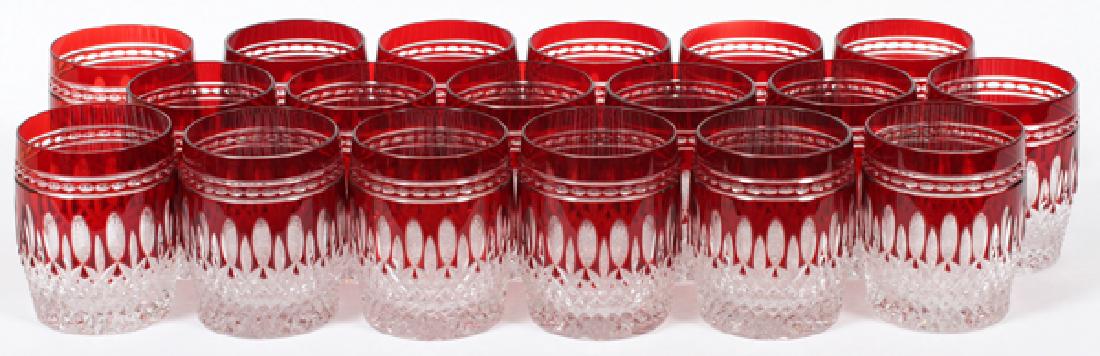 WATERFORD 'CLARENDON RUBY' CRYSTAL TUMBLERS (1 of 3)