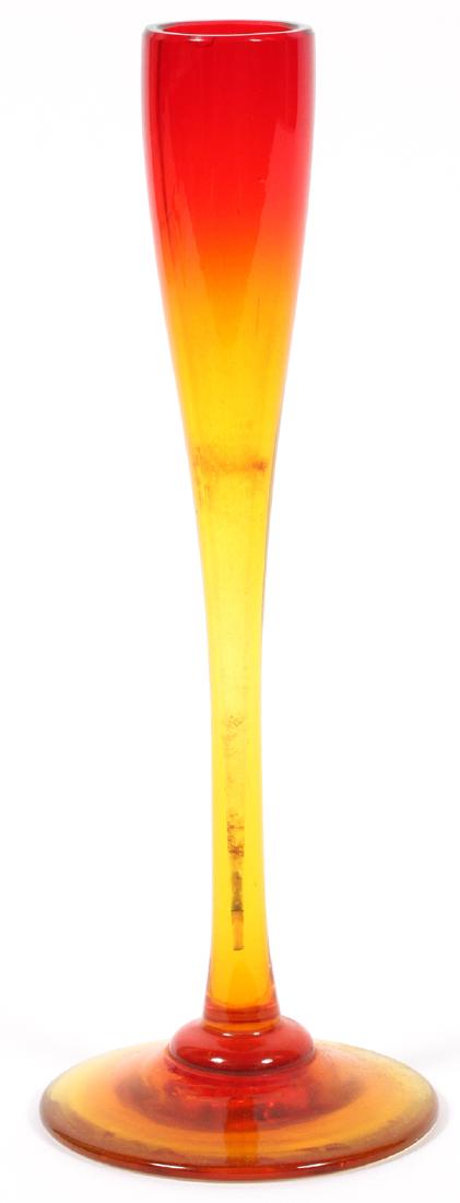 AMBERINA GLASS BUD VASE 19TH C. (1 of 3)