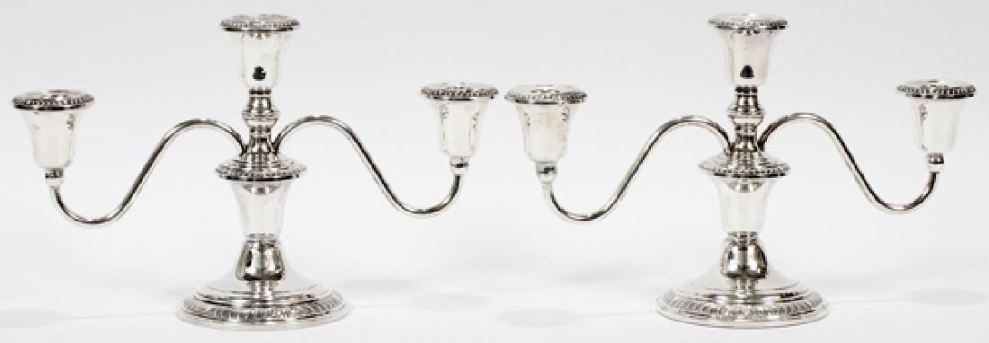 WHITING CO. STERLING WEIGHTED CANDELABRA PAIR (1 of 2)