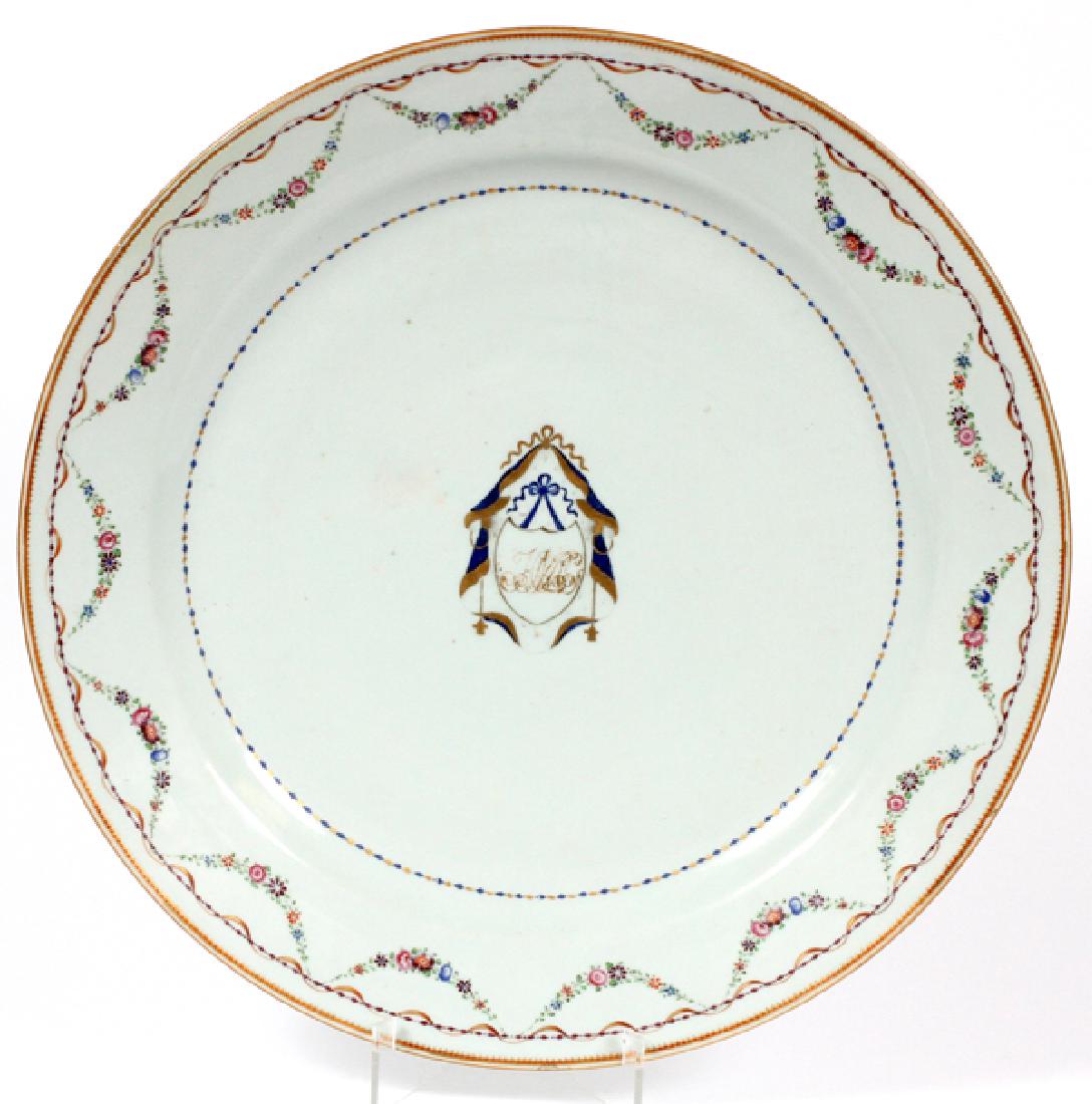 CHINESE EXPORT PORCELAIN CHARGER 18TH.C. (1 of 2)