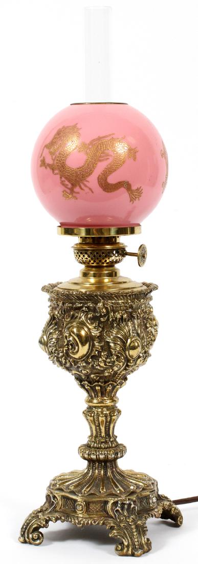 FRENCH STYLE GILT METAL LAMP (1 of 2)