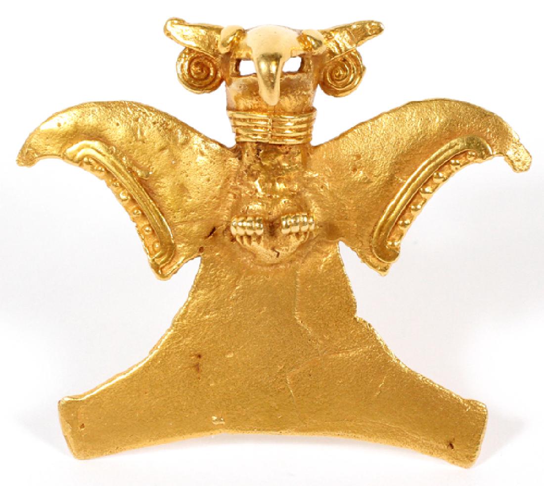 SOUTH AMERICAN UNMARKED 18KT GOLD BROOCH (1 of 2)