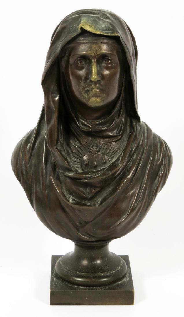 JEAN BULIO BRONZE BUST OF MADONNA (1 of 3)