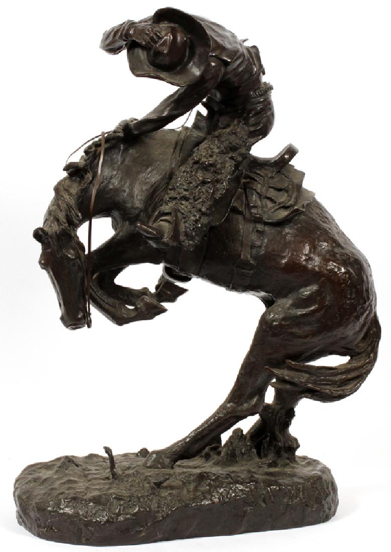 AFTER FREDERIC REMINGTON BRONZE SCULPTURE (1 of 4)