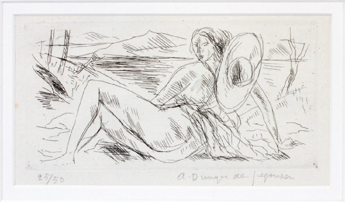 ANDRE DUNOYER DE SEGONZAC ETCHING (1 of 4)