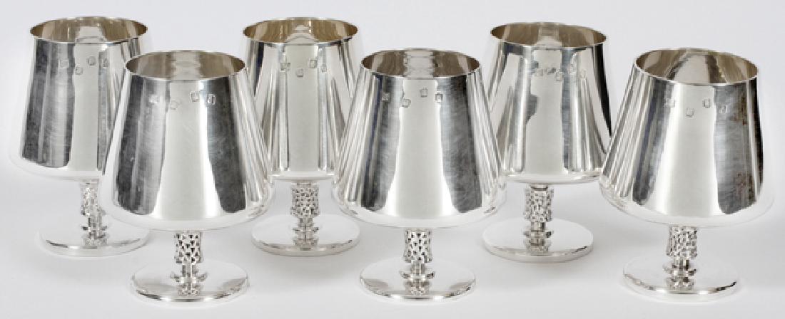 IRISH MODERN STERLING GOBLETS 1971 SET OF 6 (1 of 3)