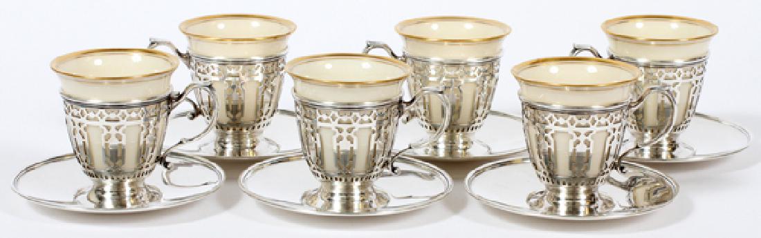 TIFFANY STERLING & LENOX PORCELAIN DEMITASSE SET (1 of 3)