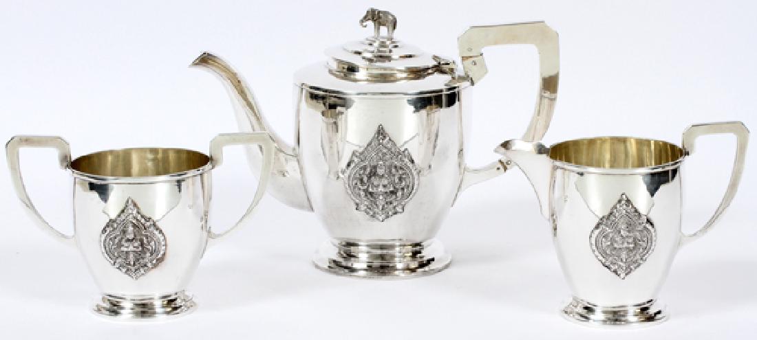THAI NAKON SIAM STERLING TEA SET 3 PIECES (1 of 3)