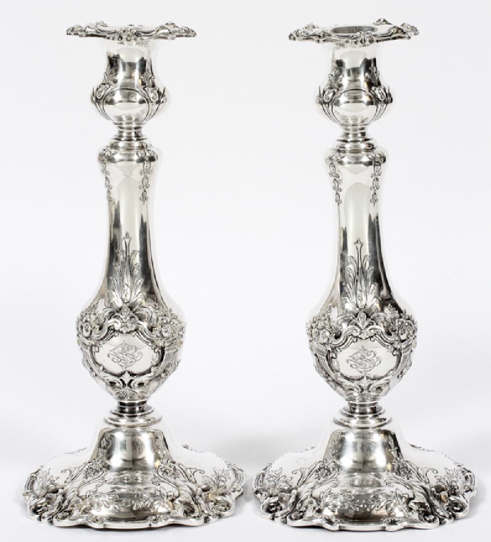 REED & BARTON 'FRANCIS I' STERLING CANDLESTICKS