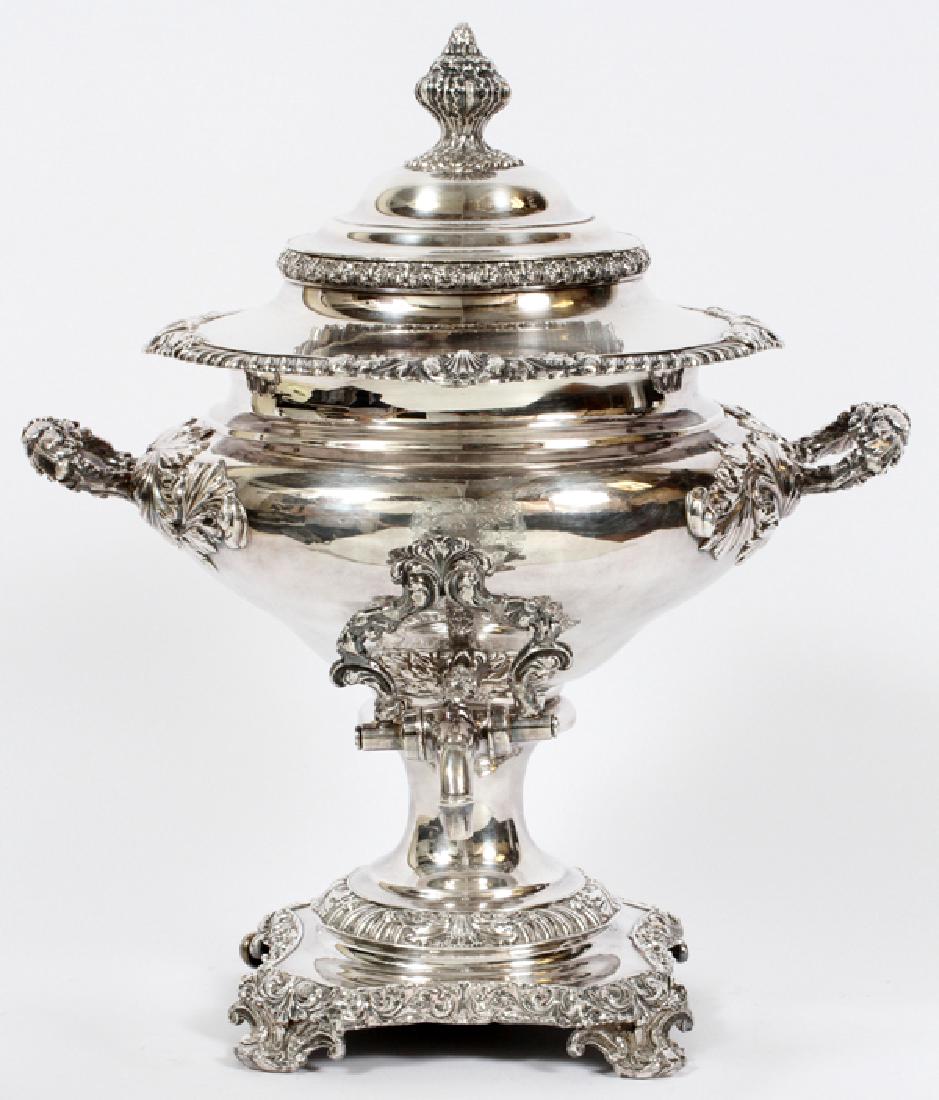 ENGLISH SHEFFIELD SILVER PLATE TEA OR COFFEE URN (1 of 2)