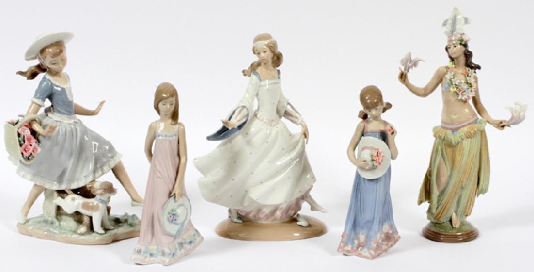 LLADRO PORCELAIN FIGURINES FIVE (1 of 2)