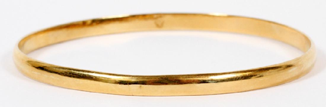 14KT YELLOW GOLD BANGLE BRACELET (1 of 2)