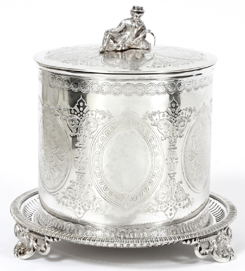ENGLISH SILVER PLATE BISCUIT BOX (1 of 6)