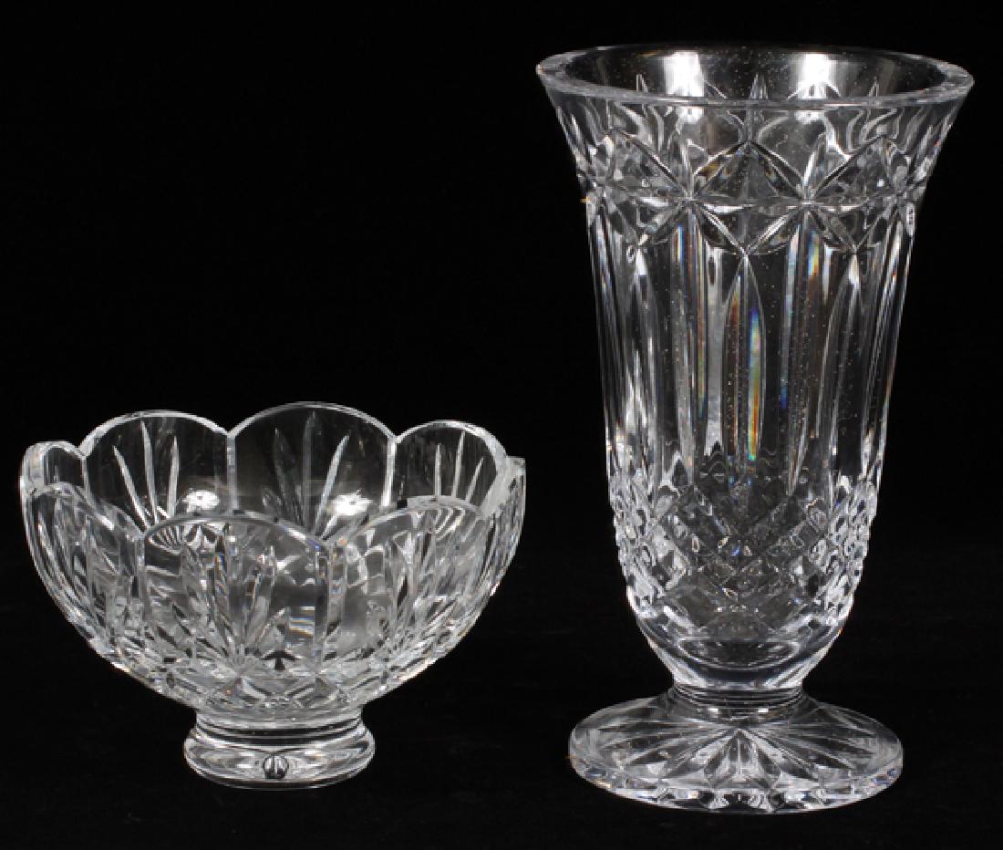 WATERFORD CUT GLASS VASE AND BOWL (1 of 1)