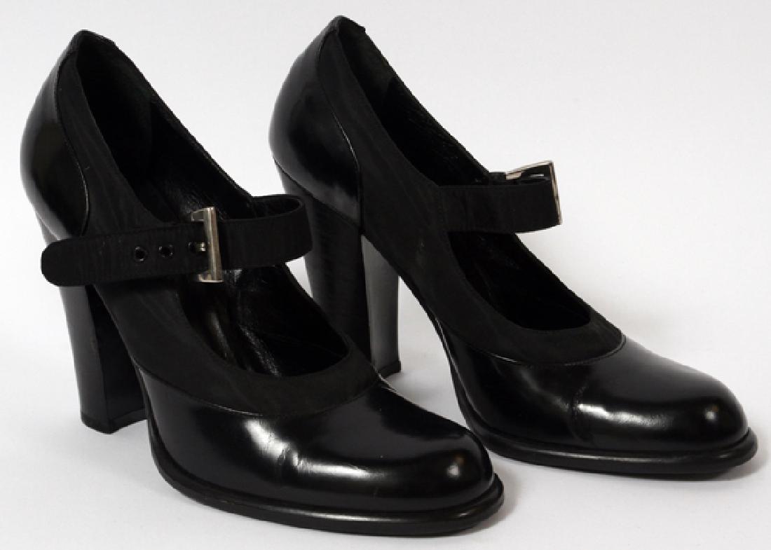 PRADA BLACK LEATHER MARY JANES SIZE 39 (1 of 5)