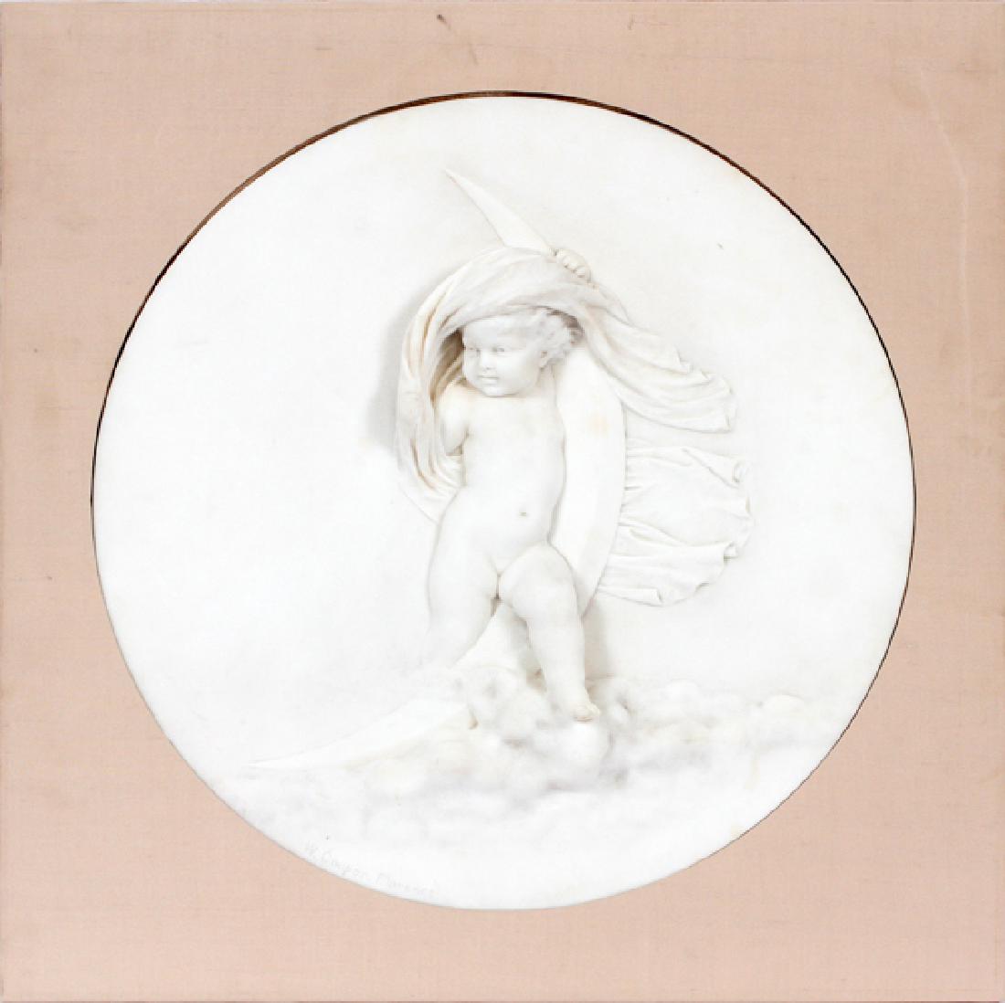WILLIAM COUPER MARBLE ROUNDEL RELIEF (1 of 3)