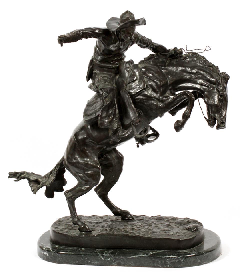 AFTER FREDERIC REMINGTON POSTHUMOUS CAST BRONZE (1 of 4)