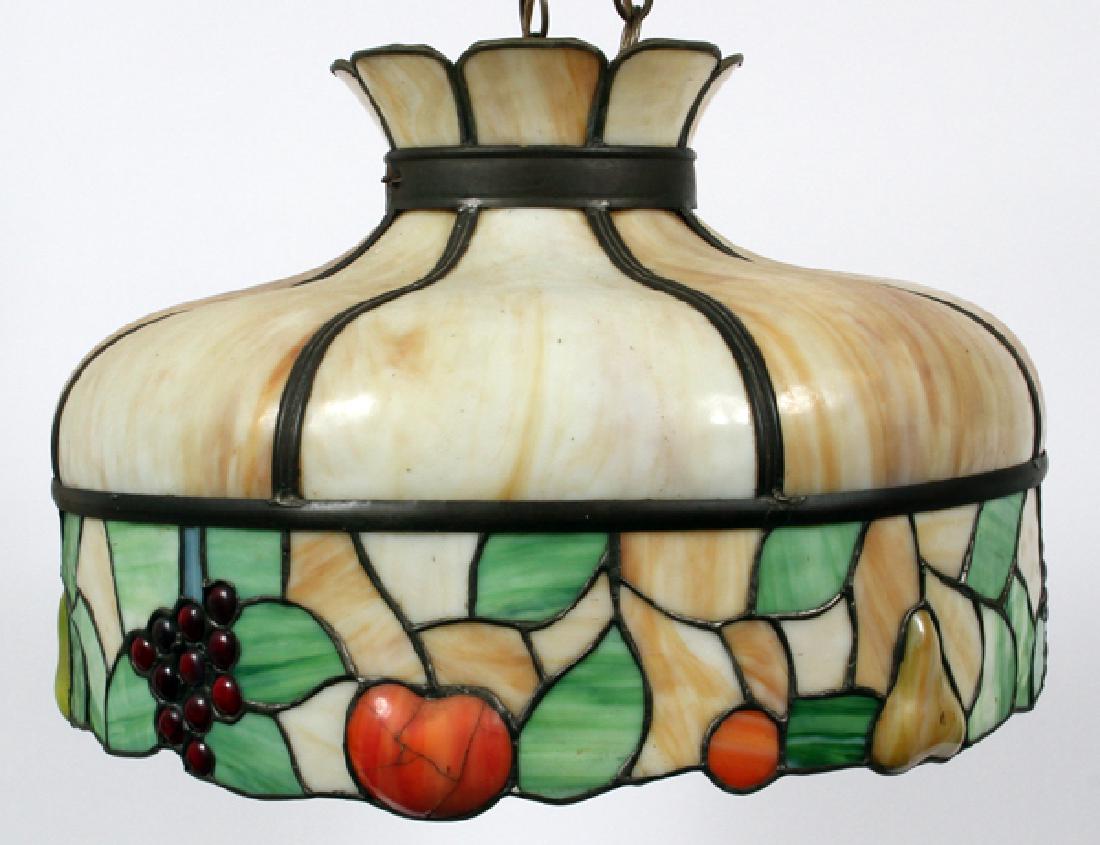 TIFFANY STYLE SINGLE-LIGHT HANGING SHADE/LAMP (1 of 5)