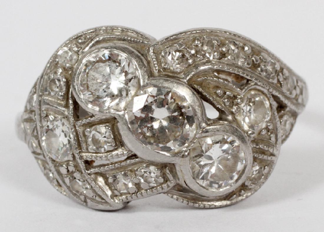 PLATINUM AND DIAMOND RING CIRCA 1930 (1 of 2)