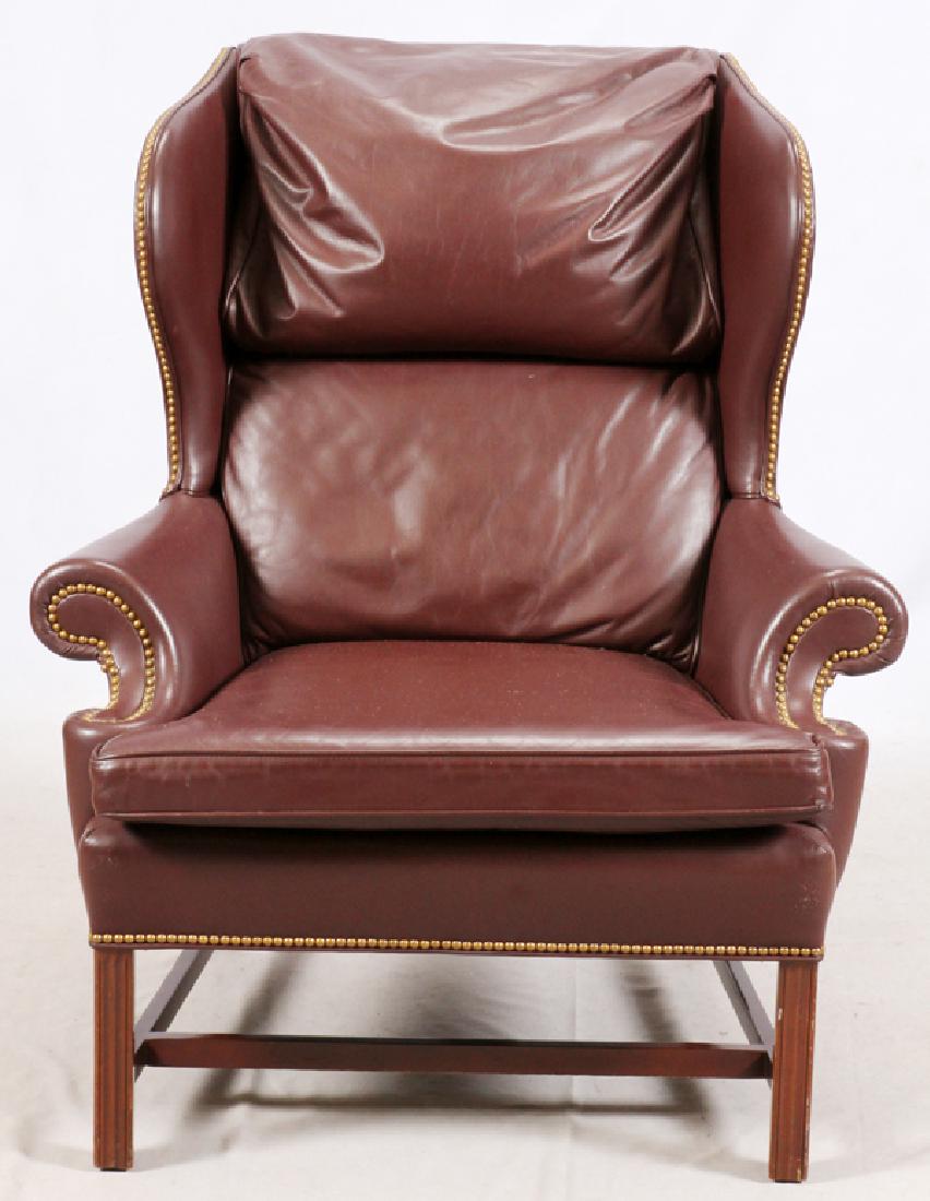 Hancock Moore Leather Upholstered Armchair Jan 19 2018