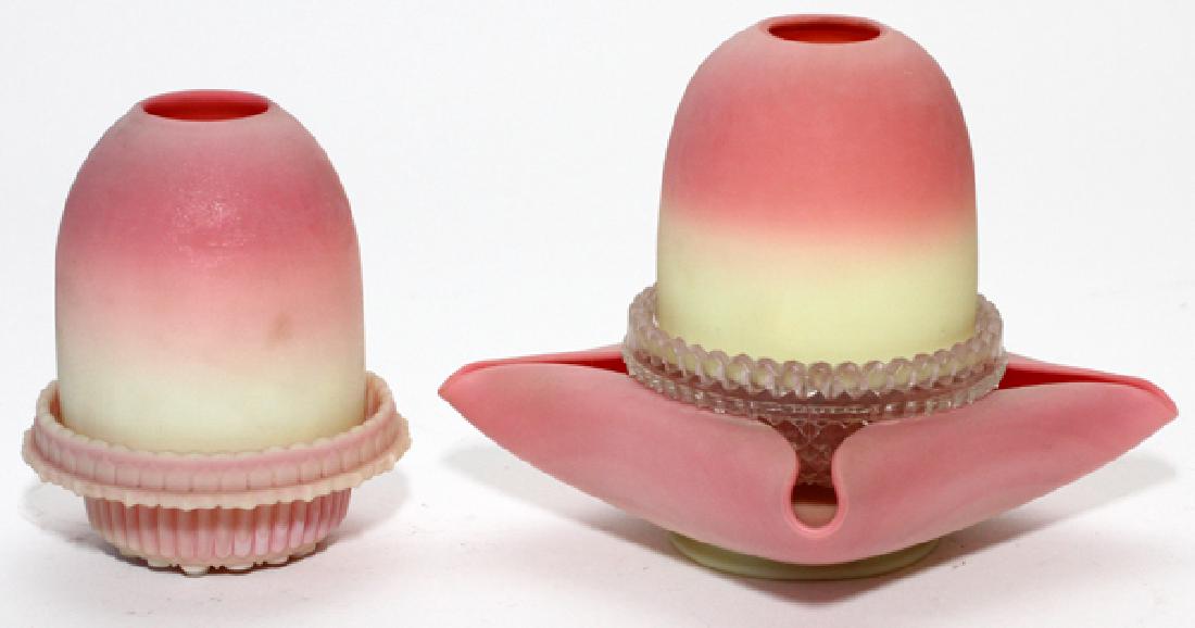 THOS. WEBB & SONS BURMESE GLASS FAIRY LAMPS (1 of 2)