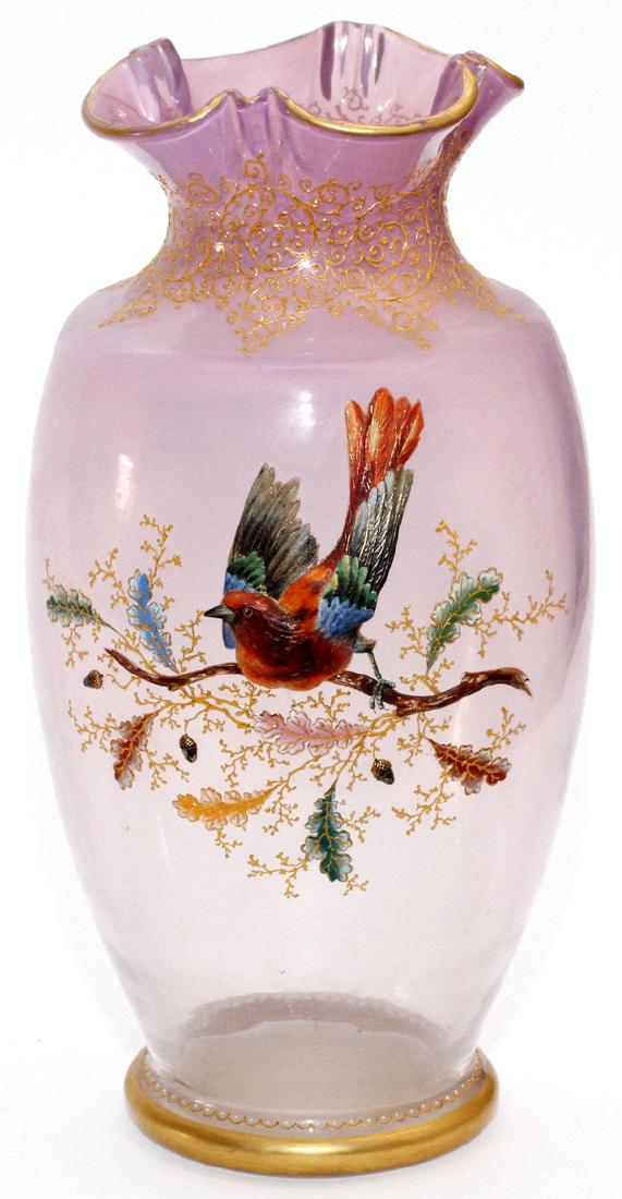 MOSER ENAMELED VASE (1 of 4)