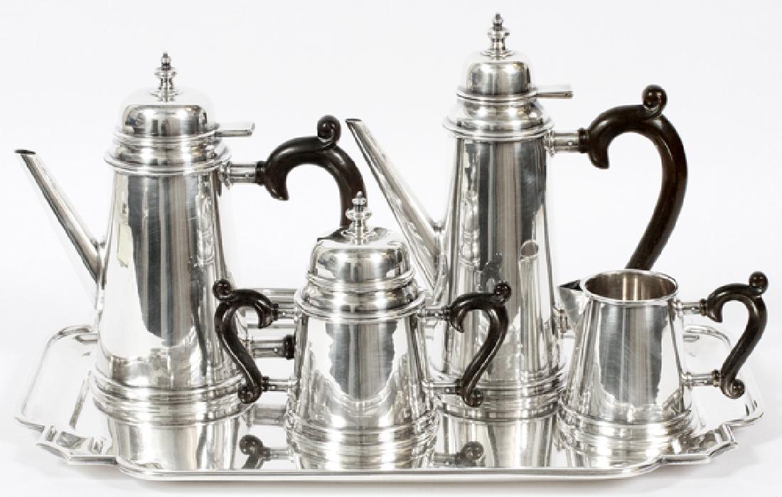 TANE ORFEBRES MEXICAN STERLING TRAY & TEA SET 5 PCS (1 of 4)