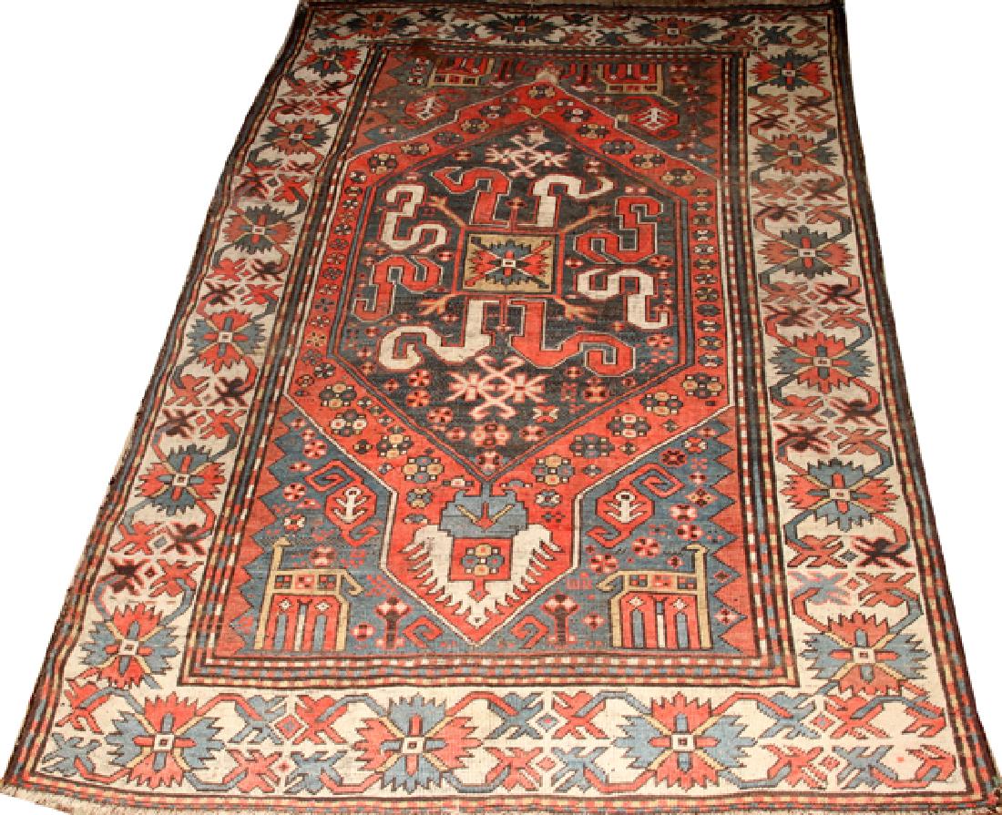 TRIBAL HANDWOVEN WOOL CARPET C.1920S (1 of 3)