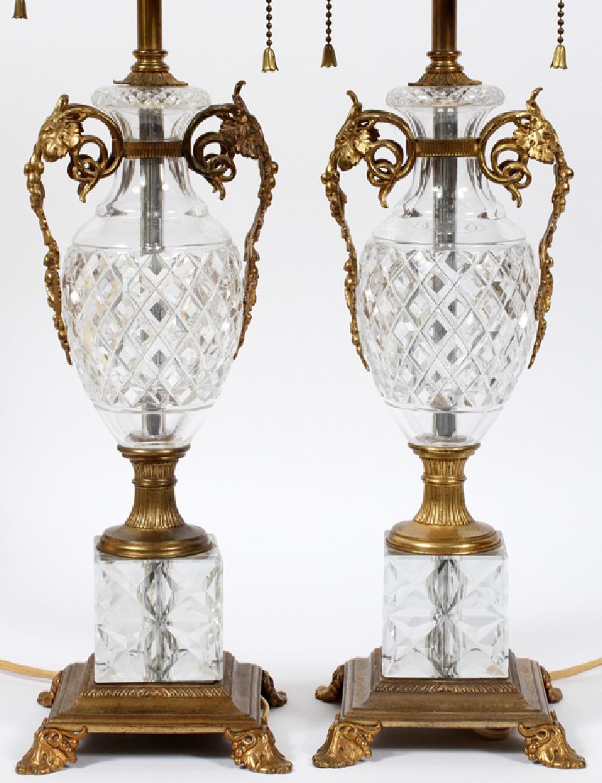 CUT CRYSTAL TABLE LAMPS PAIR (1 of 3)