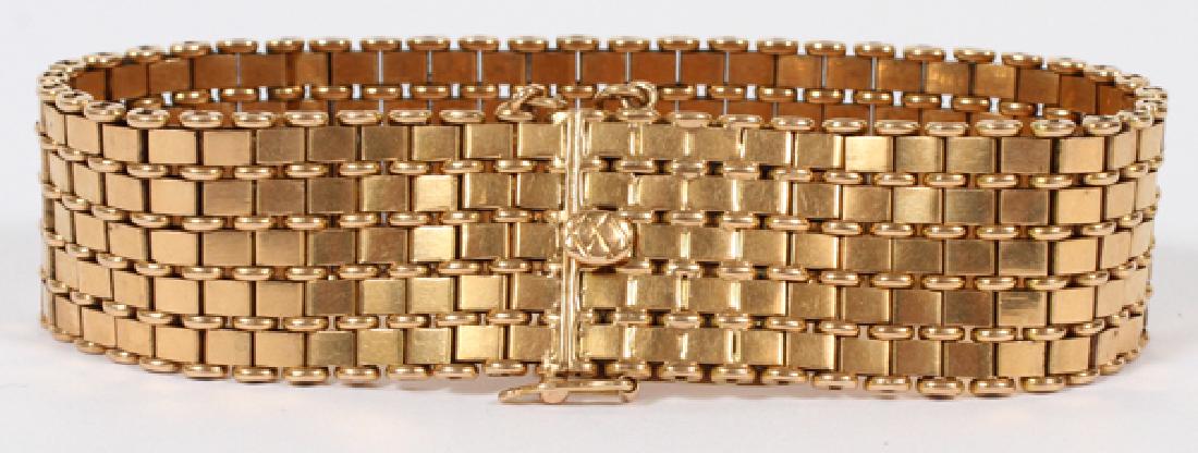 18KT YELLOW GOLD MESH BRACELET (1 of 2)