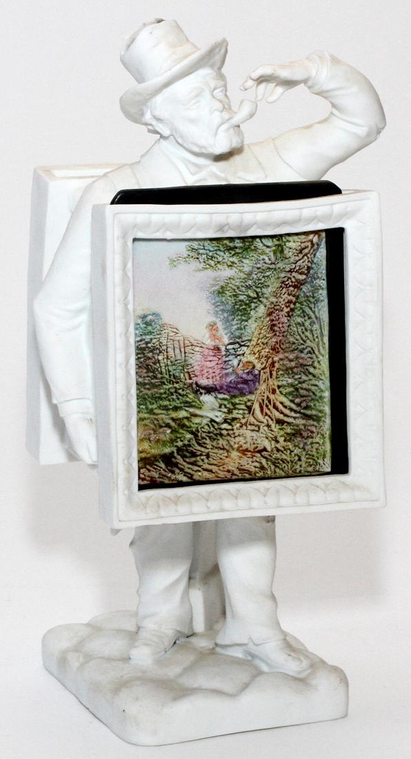 LITHOPHANE & PORCELAIN DISPLAY FIGURE LATE 19TH C. (1 of 5)