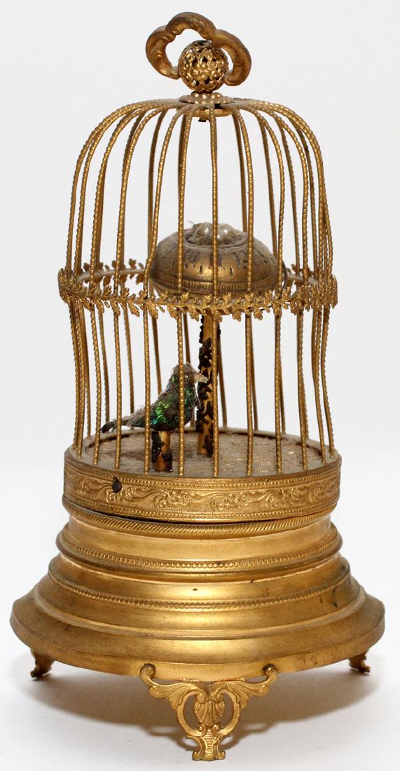 GERMAN AUTOMATON BIRD CAGE CLOCK (1 of 3)