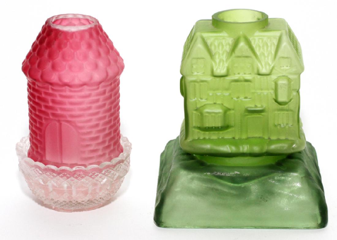 VICTORIAN GLASS ARCHITECTURAL FAIRY LAMPS (1 of 2)