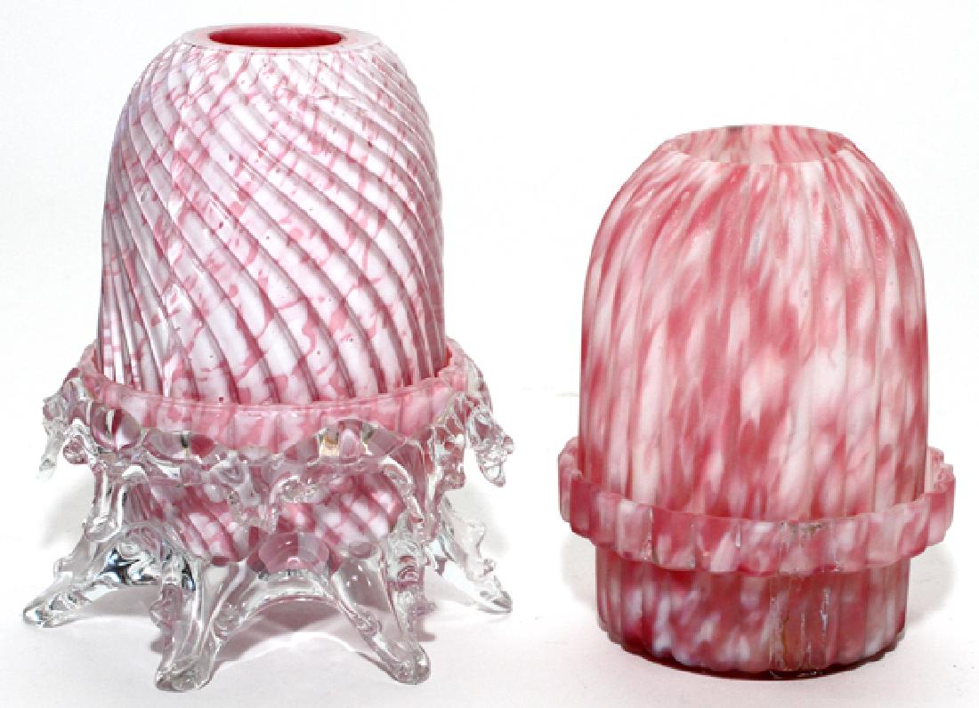 VICTORIAN SPATTERWARE FAIRY LAMPS LATE 19TH C. (1 of 2)