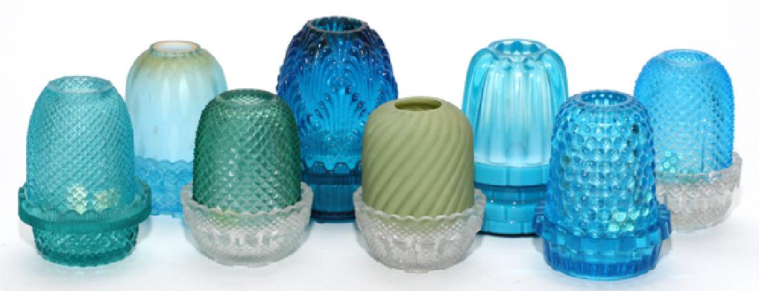 VICTORIAN GLASS TWO PART FAIRY LAMPS (1 of 2)