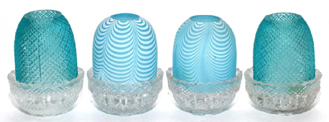 VICTORIAN GLASS FAIRY LAMPS LATE 19TH/EARLY 20TH C. (1 of 2)