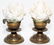 VICTORIAN BISQUE ROSE FAIRY LAMPS LATE 19TH C. PAIR