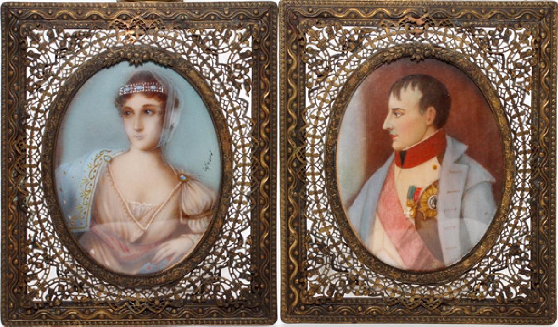 SIGNED LEFEVRE FRENCH PORTRAIT MINIATURES (1 of 4)