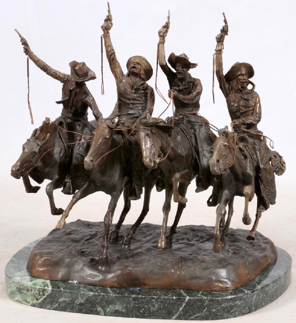AFTER FREDERIC REMINGTON BRONZE SCULPTURE (1 of 4)