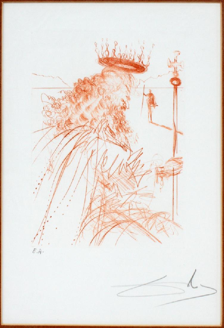 AFTER SALVADOR DALI ETCHING KING W/ STAFF (1 of 3)