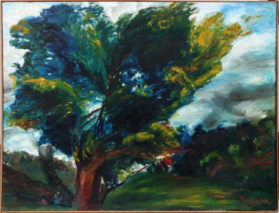 SIMON GAON OIL ON CANVAS LANDSCAPE (1 of 3)
