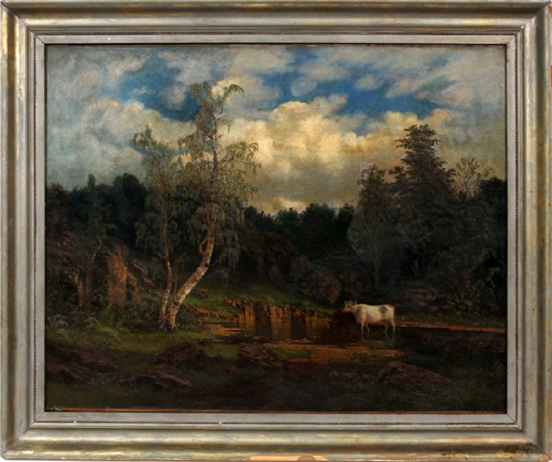 AMERICAN SCHOOL OIL ON CANVAS C. 1820-1860'S (1 of 4)