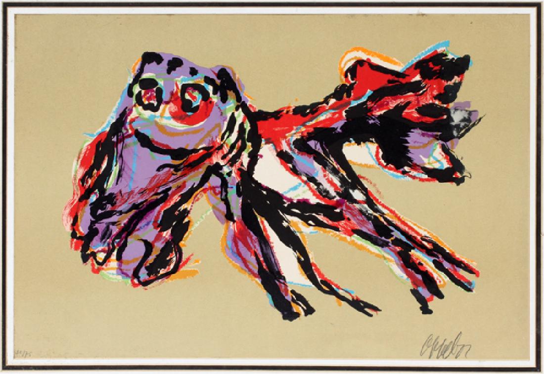 KAREL APPEL COLOR LITHOGRAPH 1977 (1 of 3)