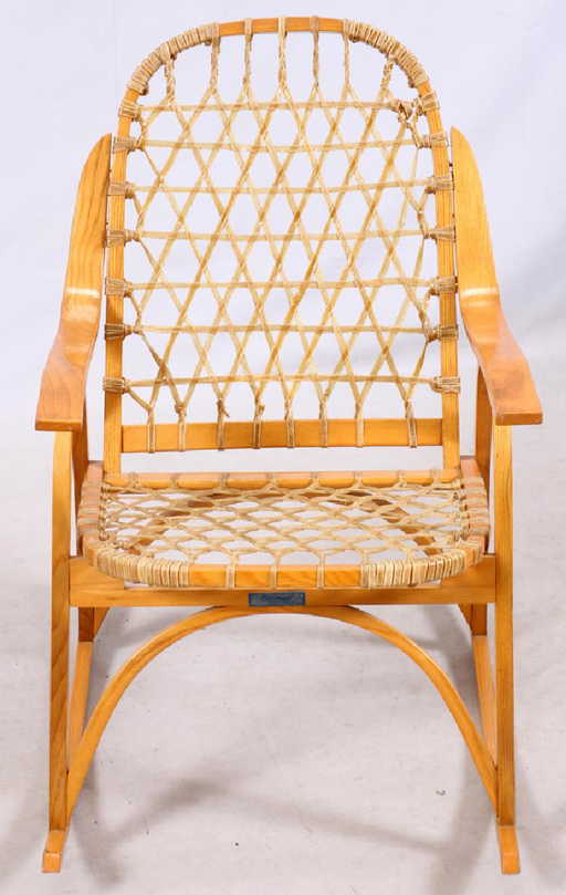 Snocraft Bent Wood And Rawhide Snowshoe Rocker Snocraft Bent Wood And Rawhide Snowshoe Rocker