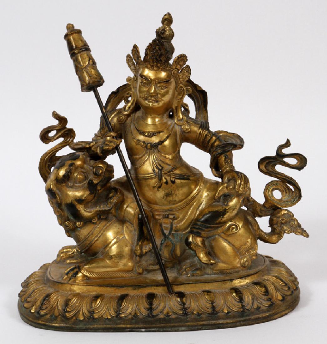 BUDDHIST VAISHRAVANA BRONZE FIGURE (1 of 4)