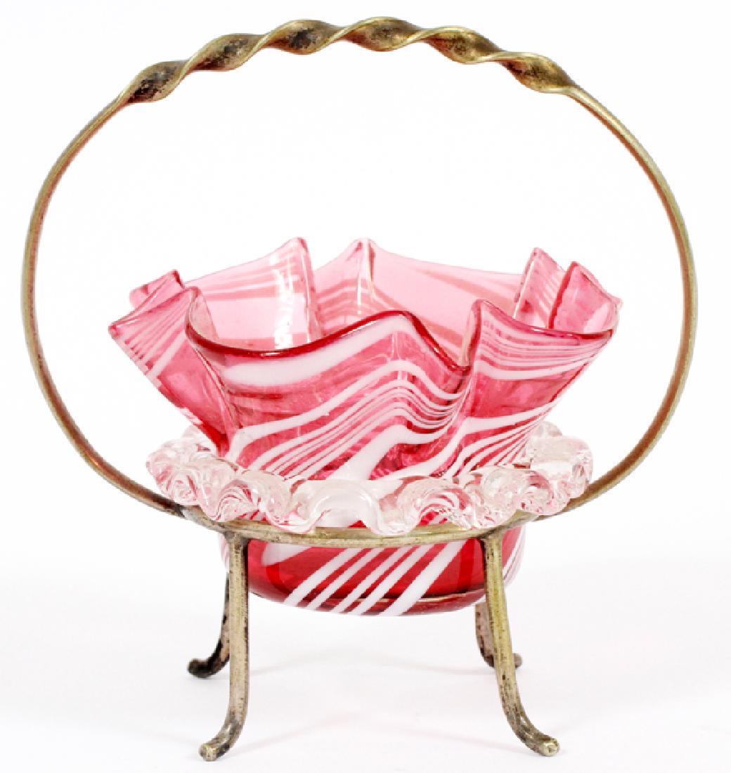 VICTORIAN SWIRL DECORATED OPEN SALT LATE 19TH C. (1 of 3)