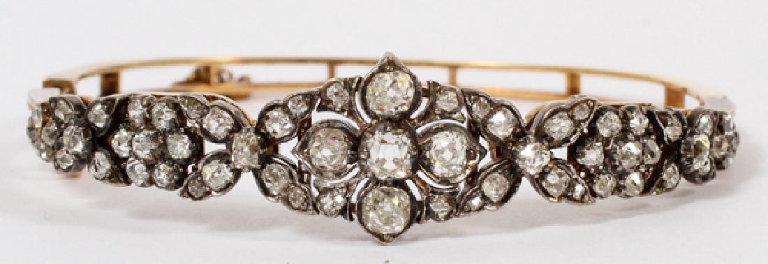 ENGLISH VICTORIAN DIAMOND 14 KT. GOLD BRACELET (1 of 3)