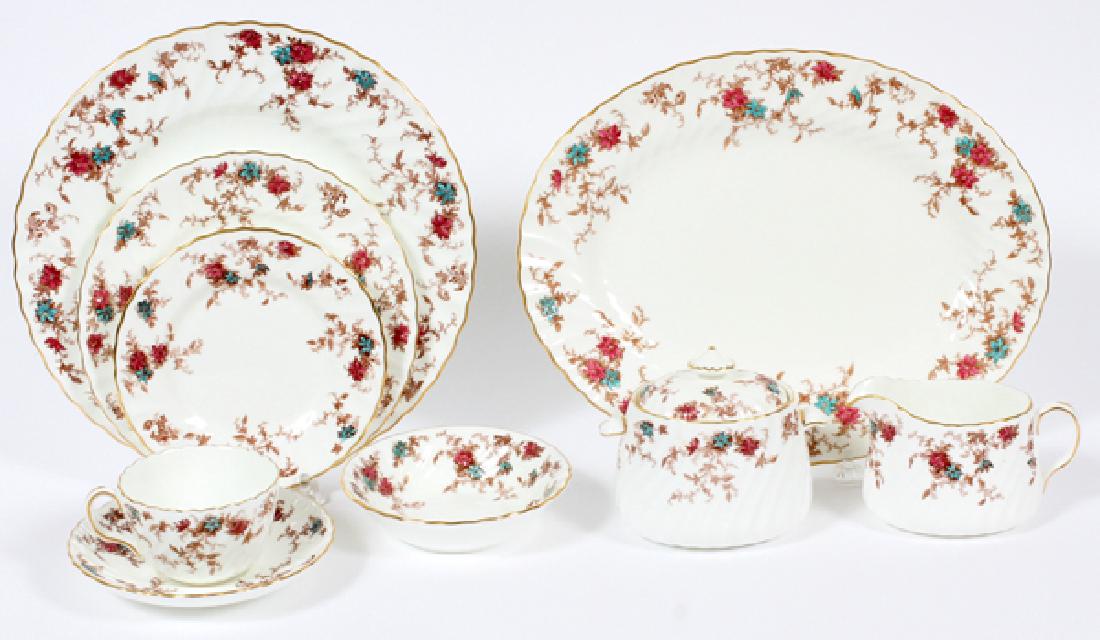 MINTON 'ANCESTRAL' PORCELAIN DINNER SERVICE FOR 12 (1 of 4)