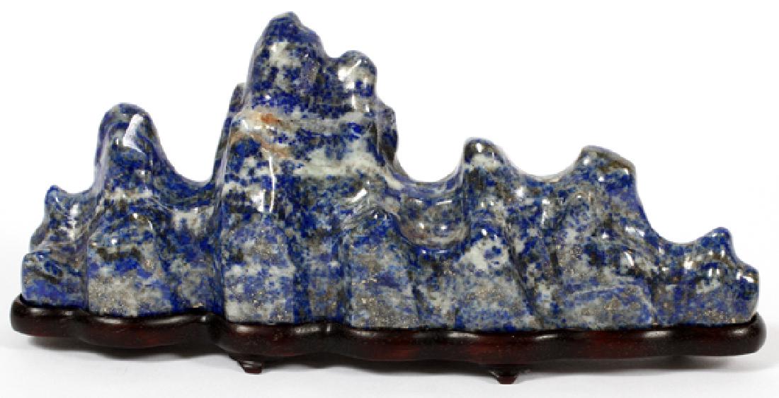 HAND CARVED LAPIS LAZULI MOUNTAIN RANGE (1 of 2)