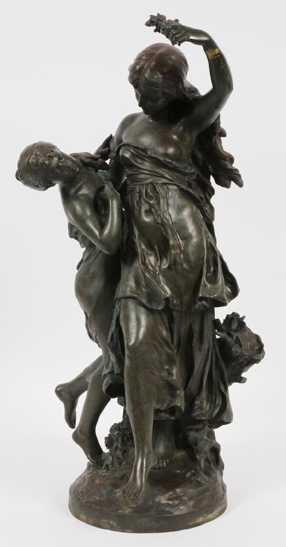 MATHURIN MOREAU BRONZE ALLEGORICAL SCULPTURE (1 of 7)